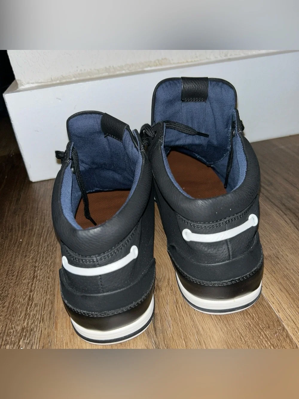 Aldo men’s size 12Black Chukka Boots with White Accented Sole